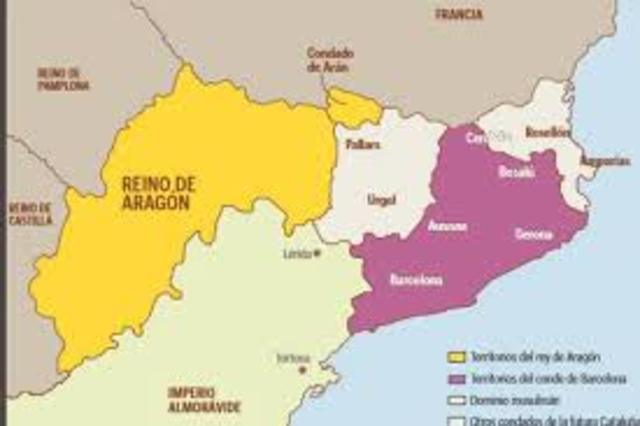 Unión dinástica del reino de Aragón y el condado de Barcelona.