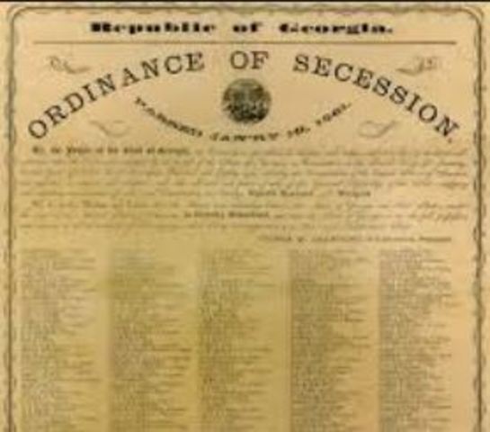 Georgia Succeeds from the Union