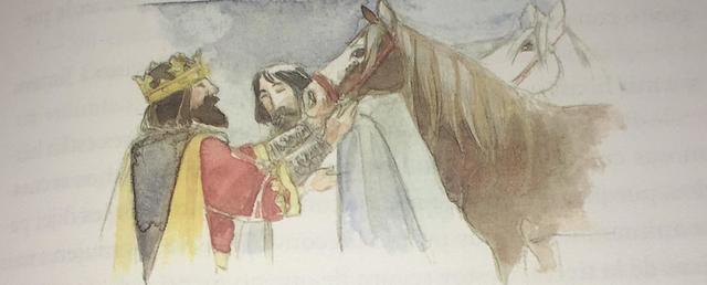 El cid otorga su primer rergalo al rey