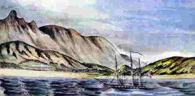 1846 Cyane ancla en San Blas