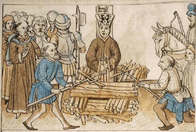Jan Huss was burned at the stake for being a heretic