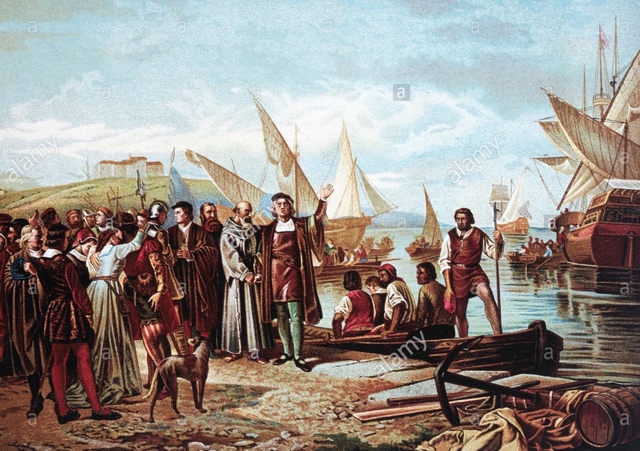 Salida del primer viaje al puerto de Palos