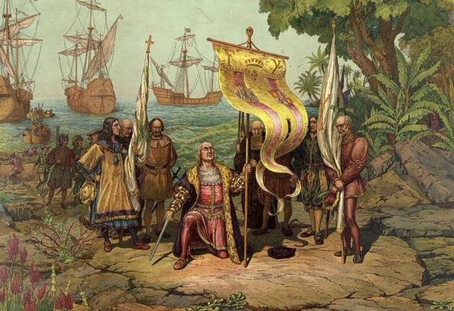 Llegada a la isla de Guanahani