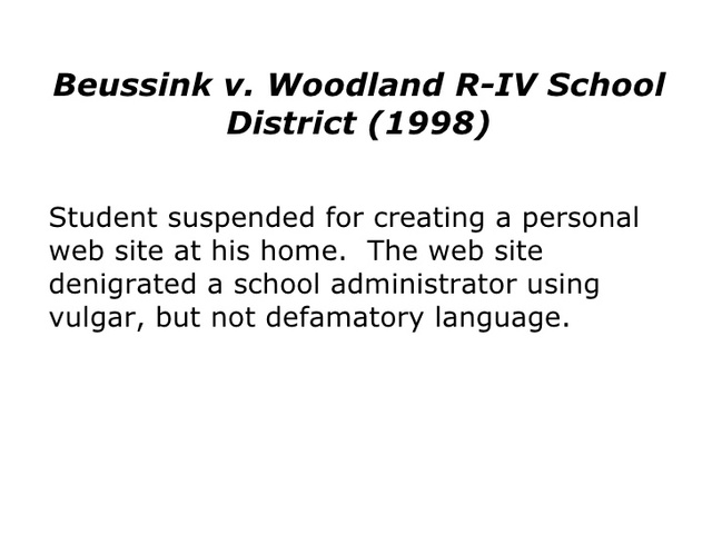 Beussink v. Woodland R-IV School District