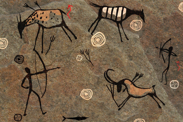 Cave paintings & stone carvings