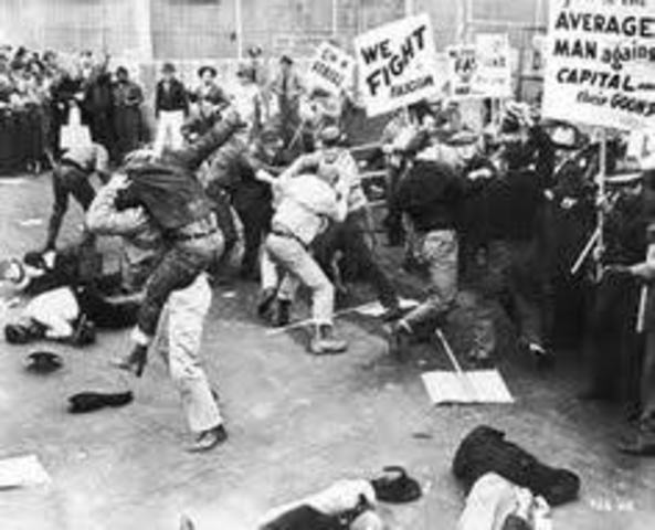 Labor Strikes (Great Railroad strike 1877, Homestead Strike 1892, Pullman Strike 1994)