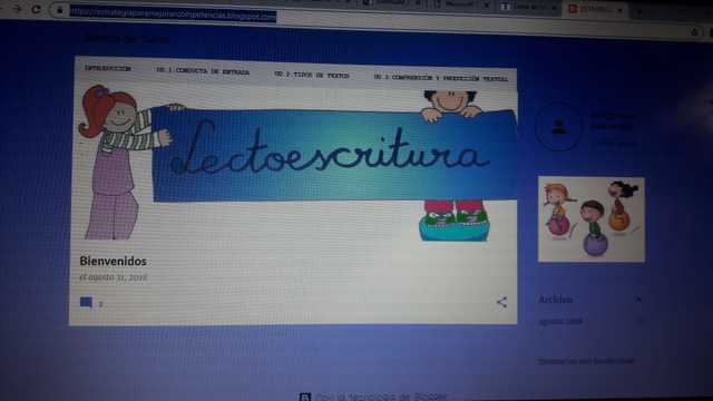 Estrategia Basada en Blog y Banco de Texto para mejorar competencias lecto-escritoras