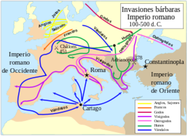 Varias ciudades caen en el olvido debido a las invasiones, quedando totalmente despobladas. La Lusitana fue invadida primeramente por los Alanos y posteriormente por los Suevos, entrando por ello en la época visigoda.