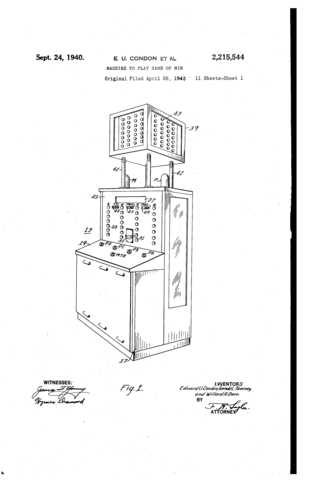 Edward U. Condon Designs the First Computer That Plays the Game Nim