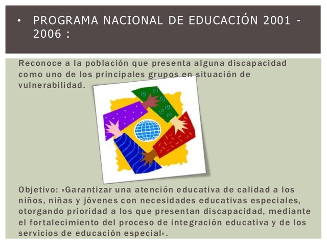 2001-2006 Programa Nacional de Educación