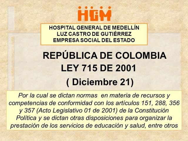 Ley 715 articulo 65 de 2001