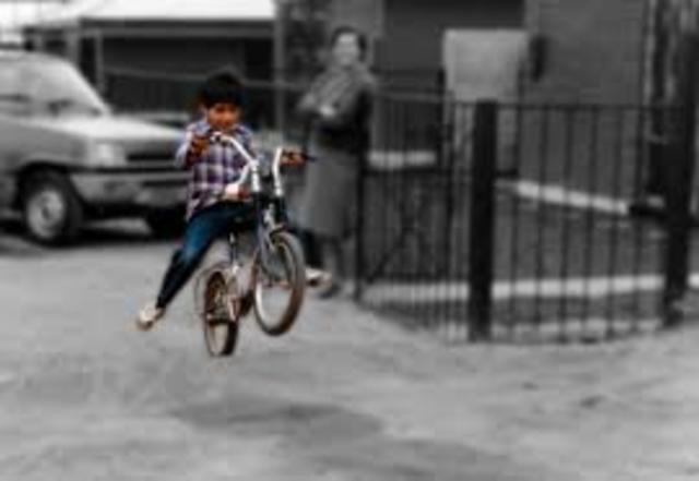 I had my first bicycle at 7 years old