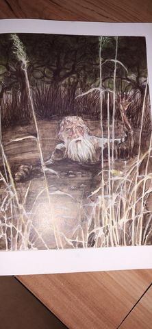 Rodrigo salva a un leproso como muestra de sus valores (resulto ser San Lázaro, protector de los leprosos)