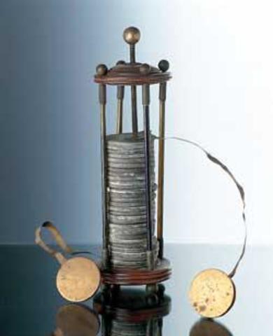 Alessandro Volta inventa la bateria