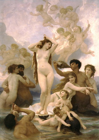 El nacimiento de Venus. William-Adolphe Bouguereau