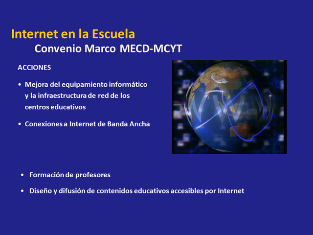 Convenio Marco Internet en la Escuela