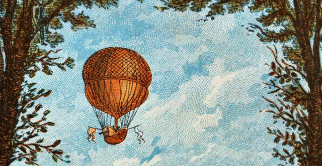 El primer globo en volar