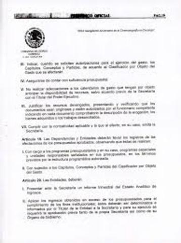 Acuerdo por el que se Expide el Clasificador por Objeto del Gasto que Deben Observar las Dependencias y Entidades