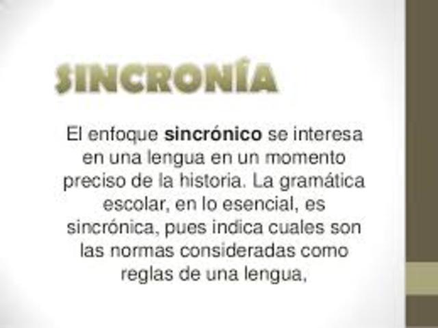 LA SINCRONÍA COMO PERSPECTIVA DE ESTUDIO
