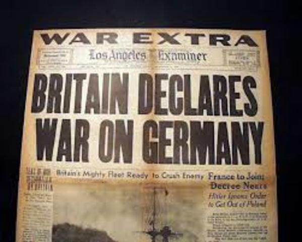 Britain and France declared war on Germany.-ww2