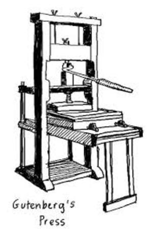 Gutenburg invented the priniting press