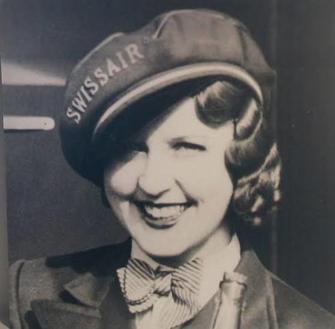 Nelly Hedwig Diener 1ª anfitriona de la aerolínea en Europa