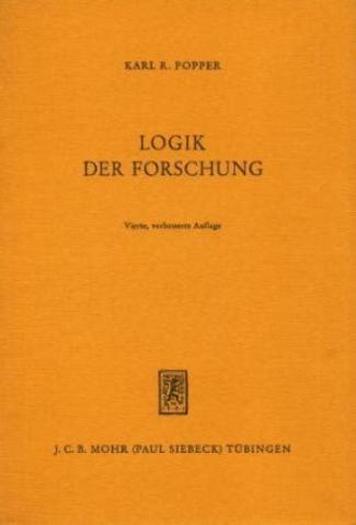 Karl Popper's First Book "Logik der Forschung"