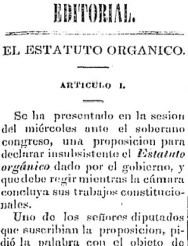 Estatuto Orgánico  de Comonfort
