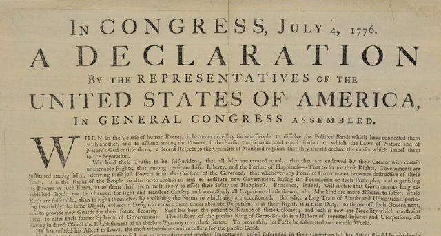 DECLARACIÓN DE LA INDEPENDENCIA DE EEUU