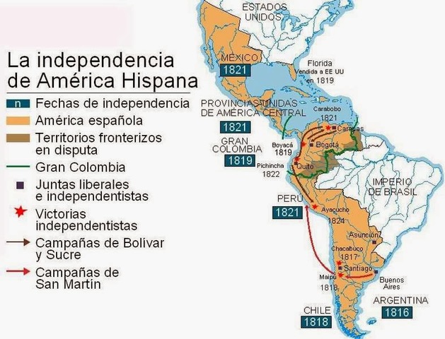 La independencia de la America Hispana