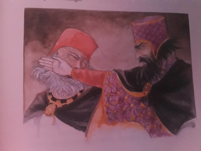 El conde de organ abofetea a Don Diego