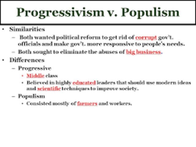 Populism & Progressivism