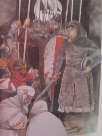 El cid le perdona la vida a 5 moros