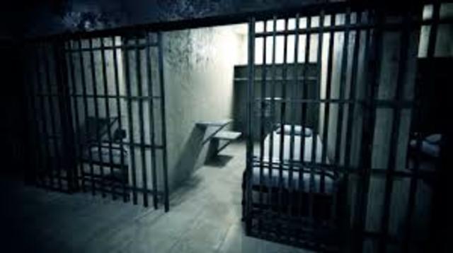 Hitler is put in jail for his actions