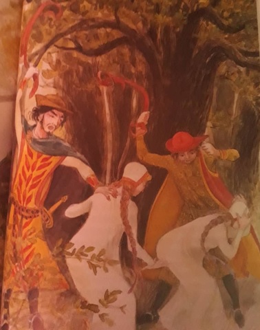 Los infantes de Carrion se van con la hijas del Cid