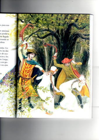 Al llegar al bosque Corpes, los infantes azotaron a las hijas del Cid con sus cinchas