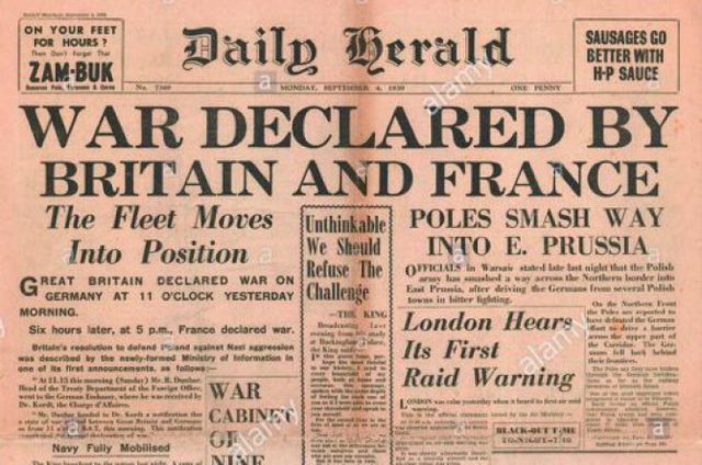 Britain and France Declare War on Germany
