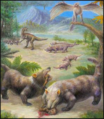 Dinosaurs and mammals coexist