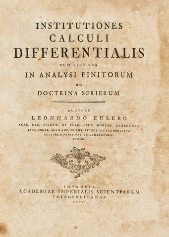 Institutiones calculi differentialis (1755)