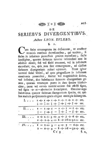 De seriebus divergentibus (1755)