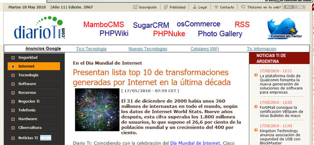 El Internet como Estandar de Informacion!