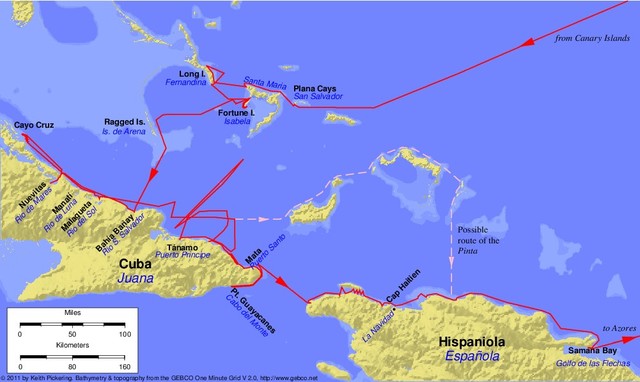 Columbus returned to Spain from his first voyage