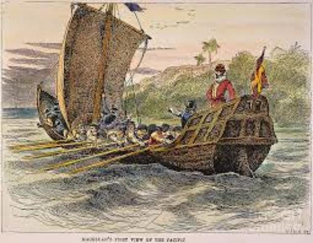 Magellan Sails into Pacific Ocean