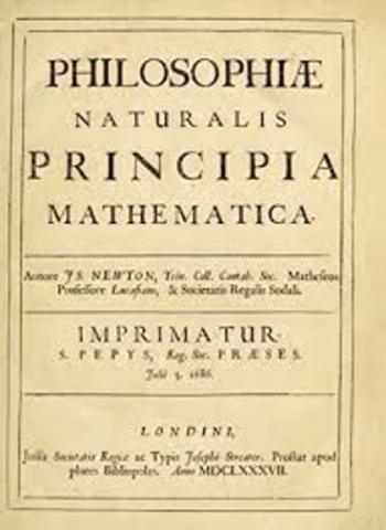 Isaac Newton published Philosophiae Naturalis Principia Mathematica