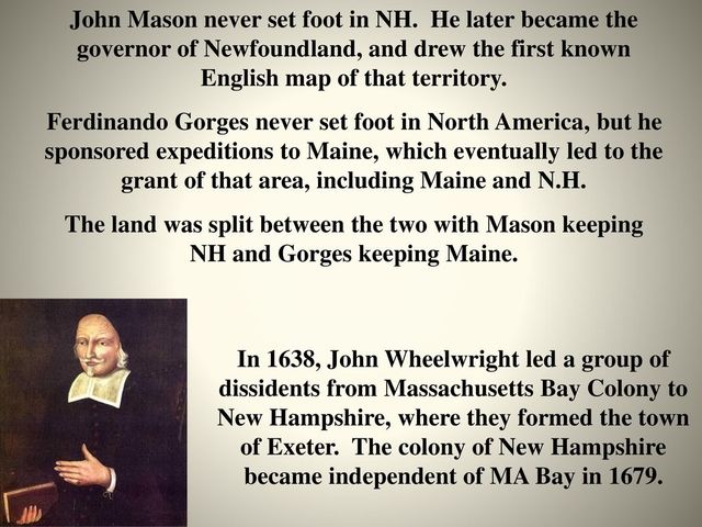 New Hampshire was founded