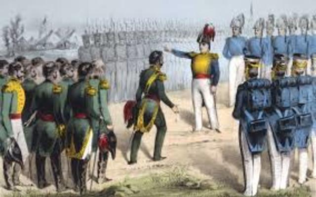 General Zachary Taylor leads U.S. troops past the Nueces River toward the Rio Grande River.