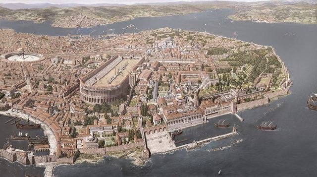 Constantine makes Constantinople the capital