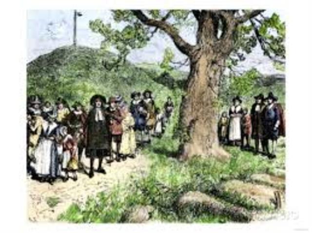 English Found Massachusetts bay colony