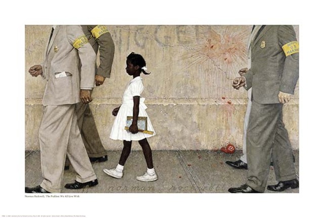Norman Rockwell paints "The Problem We All Live With."