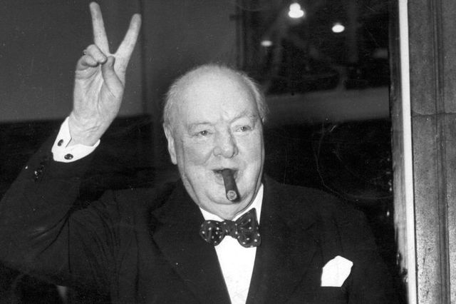 Winston Churchill resigns
